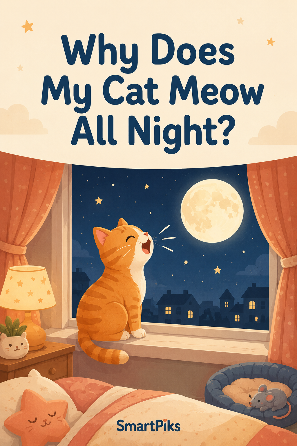Why Does My Cat Meow All Night? — Complete Guide to Stop Nighttime Meowing (Instant PDF Download)